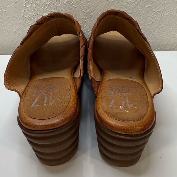 Miz Mooz Leather Slide Wedges Sandals Abbie Brandy, Size 38 (US 7.5) - Picture 7 of 8